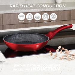 Berlingerhaus Sada nádobí s mramorovým povrchem 15 ks Burgundy Metallic Line