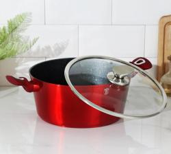 Berlingerhaus Sada nádobí s mramorovým povrchem 15 ks Burgundy Metallic Line