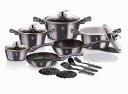 Berlingerhaus Sada nádobí s mramorovým povrchem 18 ks Carbon PRO Line Berlingerhaus Sada nádobí s mramorovým povrchem 18 ks Carbon PRO Line