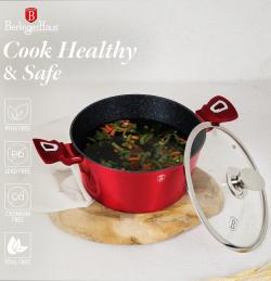 Berlingerhaus Sada nádobí s mramorovým povrchem 6 ks Burgundy Metallic Line