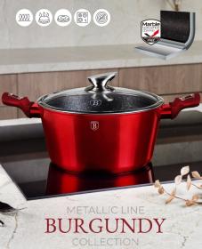 Berlingerhaus Sada nádobí s mramorovým povrchem 6 ks Burgundy Metallic Line