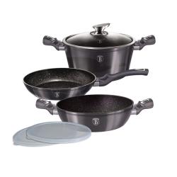 Berlingerhaus Sada nádobí s mramorovým povrchem 6 ks Carbon PRO Line Berlingerhaus Sada nádobí s mramorovým povrchem 6 ks Carbon PRO Line