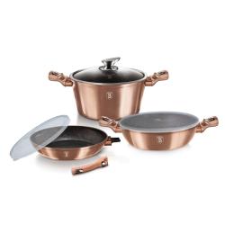 Berlingerhaus Sada nádobí s mramorovým povrchem 6 ks Rosegold Metallic Line Berlingerhaus Sada nádobí s mramorovým povrchem 6 ks Rosegold Metallic Line
