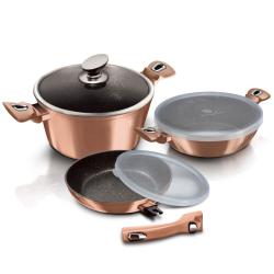 Berlingerhaus Sada nádobí s mramorovým povrchem 6 ks Rosegold Metallic Line