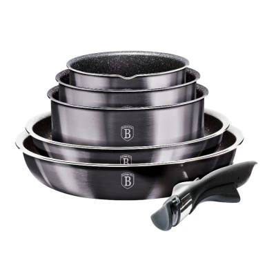 Berlingerhaus Sada nádobí s odnímatelnou rukojetí 12 ks Carbon PRO Line Berlingerhaus Sada nádobí s odnímatelnou rukojetí 12 ks Carbon PRO Line