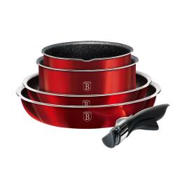 Berlingerhaus Sada nádobí s odnímatelnou rukojetí 9 ks Burgundy Metallic Line