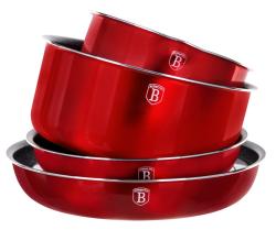 Berlingerhaus Sada nádobí s odnímatelnou rukojetí 9 ks Burgundy Metallic Line