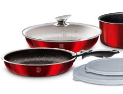 Berlingerhaus Sada nádobí s odnímatelnou rukojetí 9 ks Burgundy Metallic Line