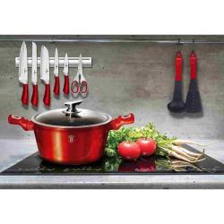 Berlingerhaus Sada nádobí s odnímatelnou rukojetí a mramorovým povrchem 6 ks Burgundy Metallic Line