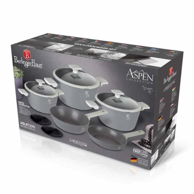 Berlingerhaus Sada nádobí s titanovým povrchem 10 ks Aspen Collection