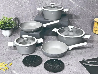 Berlingerhaus Sada nádobí s titanovým povrchem 10 ks Aspen Collection