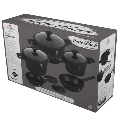 Berlingerhaus Sada nádobí s titanovým povrchem 10 ks Matte Black Collection Berlingerhaus Sada nádobí s titanovým povrchem 10 ks Matte Black Collection