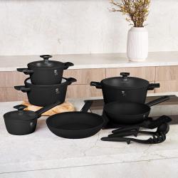 Berlingerhaus Sada nádobí s titanovým povrchem 10 ks Matte Black Collection