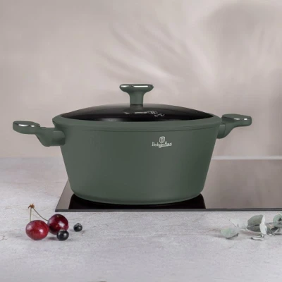 Berlingerhaus Sada nádobí s titanovým povrchem 10 ks Matte green Collection