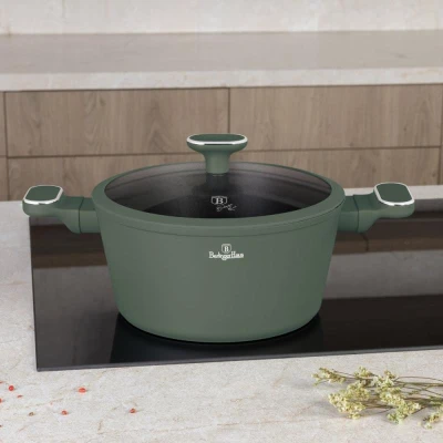 Berlingerhaus Sada nádobí s titanovým povrchem 10 ks Matte green Collection