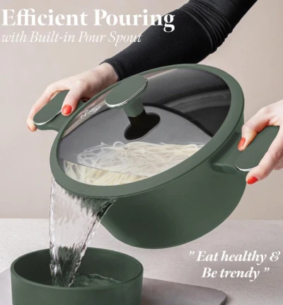 Berlingerhaus Sada nádobí s titanovým povrchem 10 ks Matte green Collection