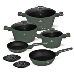 Berlingerhaus Sada nádobí s titanovým povrchem 10 ks Matte green Collection