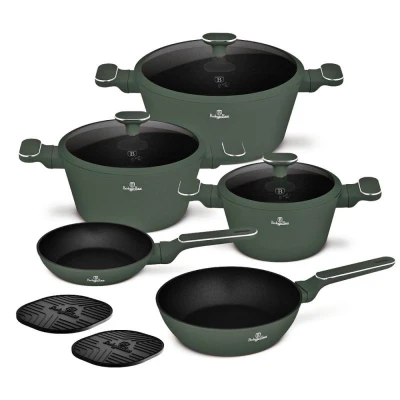 Berlingerhaus Sada nádobí s titanovým povrchem 10 ks Matte green Collection Berlingerhaus Sada nádobí s titanovým povrchem 10 ks Matte green Collection