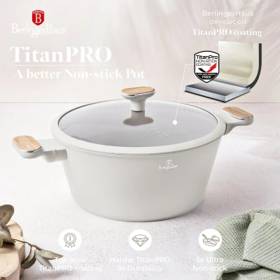 Berlingerhaus Sada nádobí s titanovým povrchem 10 ks Sahara Nordic Collection