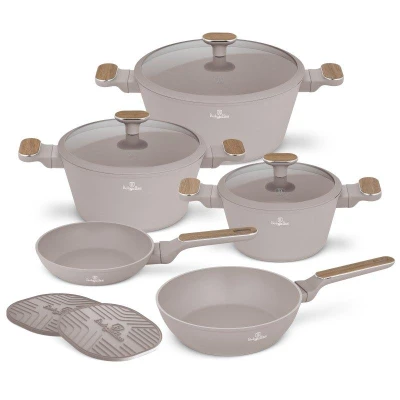 Berlingerhaus Sada nádobí s titanovým povrchem 10 ks Taupe Nordic Collection Berlingerhaus Sada nádobí s titanovým povrchem 10 ks Taupe Nordic Collection