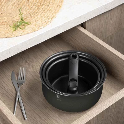 Berlingerhaus Sada nádobí s titanovým povrchem 12 ks Antracite Collection