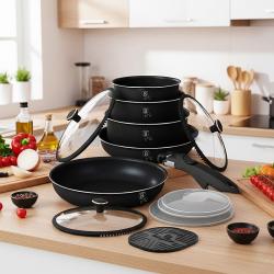 Berlingerhaus Sada nádobí s titanovým povrchem 13 ks Black Rose Collection