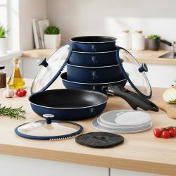 Berlingerhaus Sada nádobí s titanovým povrchem 13 ks Deep Sea Collection