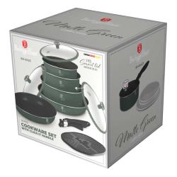 Berlingerhaus Sada nádobí s titanovým povrchem 13 ks Matte Green Collection