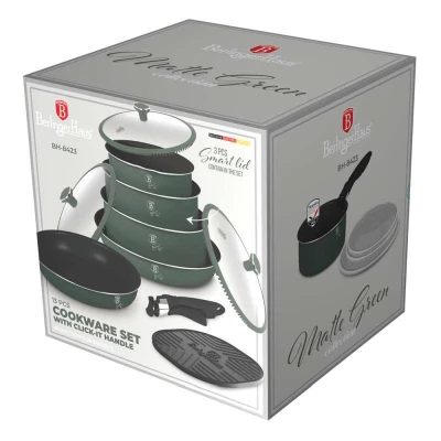 Berlingerhaus Sada nádobí s titanovým povrchem 13 ks Matte Green Collection
