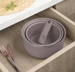 Berlingerhaus Sada nádobí s titanovým povrchem 13 kusů Taupe Nordic Collection