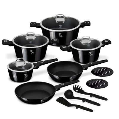 Berlingerhaus Sada nádobí s titanovým povrchem 15 ks Black Vantage Collection