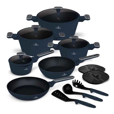 Berlingerhaus Sada nádobí s titanovým povrchem 15 ks Deep Sea Collection Berlingerhaus Sada nádobí s titanovým povrchem 15 ks Deep Sea Collection