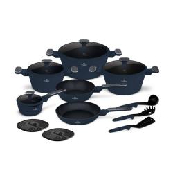 Berlingerhaus Sada nádobí s titanovým povrchem 15 ks Deep Sea Collection