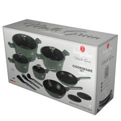 Berlingerhaus Sada nádobí s titanovým povrchem 15 ks Matte Green Collection