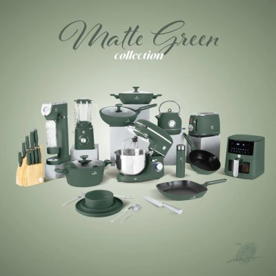 Berlingerhaus Sada nádobí s titanovým povrchem 15 ks Matte Green Collection