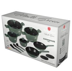 Berlingerhaus Sada nádobí s titanovým povrchem 15 ks Matte Green Collection