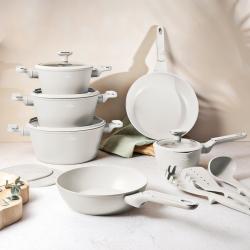 Berlingerhaus Sada nádobí s titanovým povrchem 15 ks Sahara Marble Collection