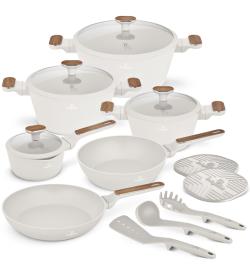 Berlingerhaus Sada nádobí s titanovým povrchem 15 ks Sahara Nordic Collection Berlingerhaus Sada nádobí s titanovým povrchem 15 ks Sahara Nordic Collection