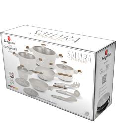 Berlingerhaus Sada nádobí s titanovým povrchem 15 ks Sahara Nordic Collection