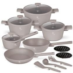 Berlingerhaus Sada nádobí s titanovým povrchem 15 ks Taupe Collection Berlingerhaus Sada nádobí s titanovým povrchem 15 ks Taupe Collection