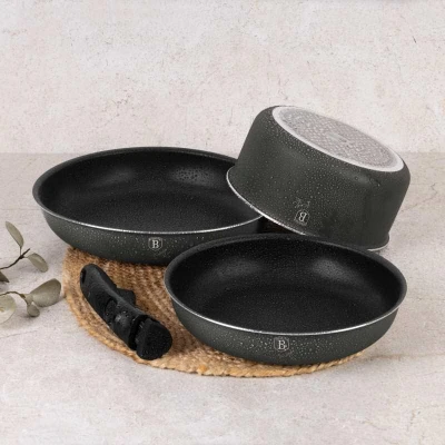 Berlingerhaus Sada nádobí s titanovým povrchem 9 ks Anthracite Collection