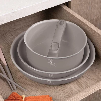 Berlingerhaus Sada nádobí s titanovým povrchem 9 ks Taupe Collection