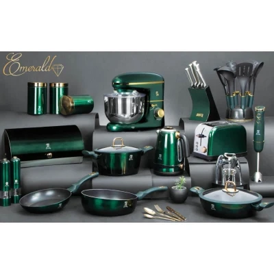 Berlingerhaus Sada nožů a kuchyňského náčiní ve stojanu 12 ks Emerald Collection