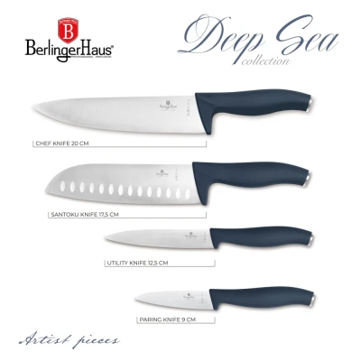 Berlingerhaus Sada nožů nerez 4 ks Deep Sea Collection