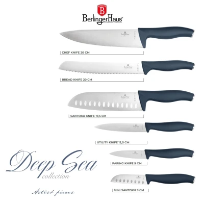 Berlingerhaus Sada nožů nerez 6 ks Deep Sea Collection