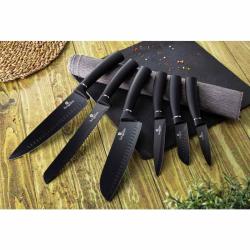 Berlingerhaus Sada nožů s antibakteriálním povrchem 6 ks Royal Black Collection