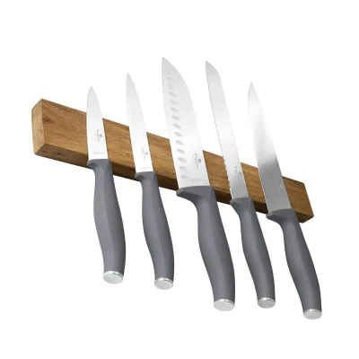 Berlingerhaus Sada nožů s magnetickým držákem z akátového dřeva 6 ks Aspen Collection