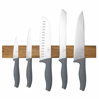 Berlingerhaus Sada nožů s magnetickým držákem z akátového dřeva 6 ks Aspen Collection