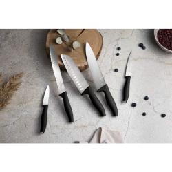 Berlingerhaus Sada nožů s magnetickým držákem z akátového dřeva 6 ks Matt Black Collection