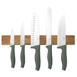 Berlingerhaus Sada nožů s magnetickým držákem z akátového dřeva 6 ks Matte Green Collection Berlingerhaus Sada nožů s magnetickým držákem z akátového dřeva 6 ks Matte Green Collection